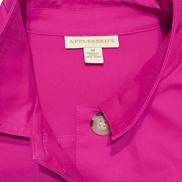 Stylish Pink Utility Button Down, Comfy Lightweight Jacket, By Appleseed Blair - Picture 6 of 15